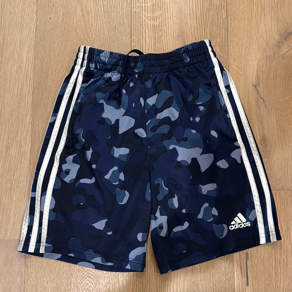 Adidas Kids Camo Blue Shorts